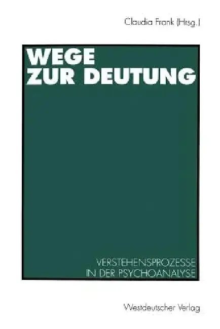 Cover of Wege Zur Deutung