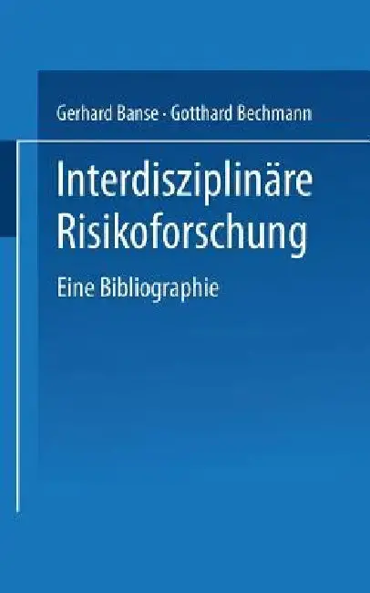 Cover of Interdisziplinäre Risikoforschung