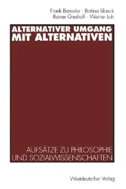 Cover of Alternativer Umgang Mit Alternativen