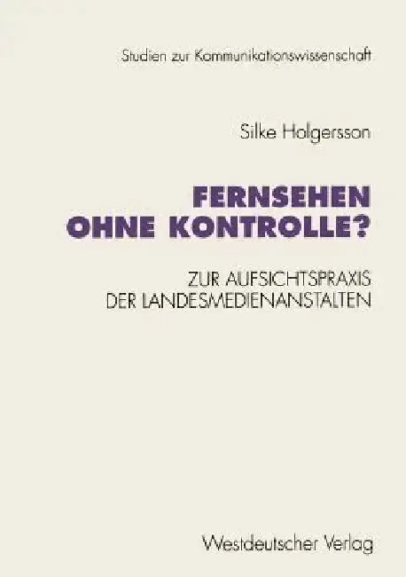 Cover of Fernsehen Ohne Kontrolle?