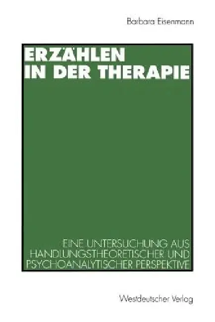 Cover of Erzählen in Der Therapie