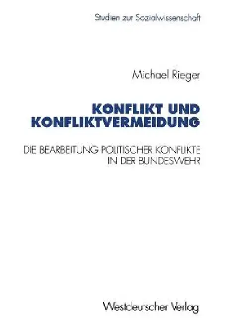 Cover of Konflikt Und Konfliktvermeidung