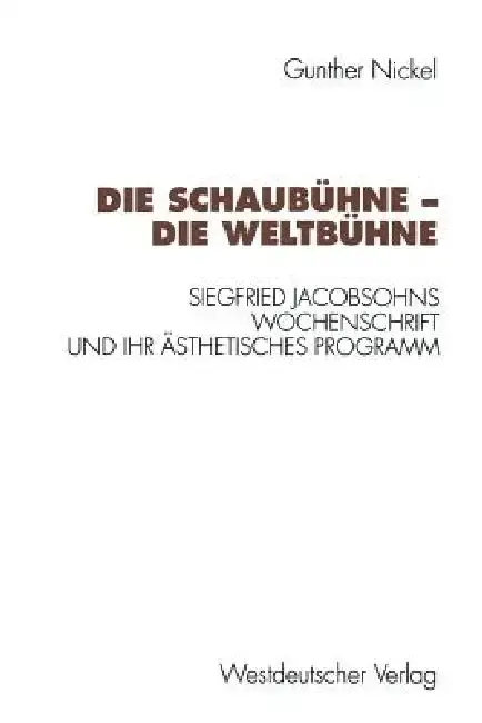 Cover of Die Schaubühne -- Die Weltbühne