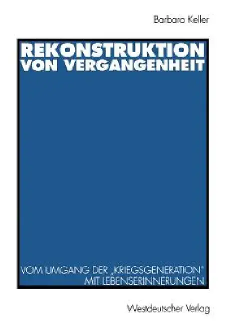 Cover of Rekonstruktion Von Vergangenheit