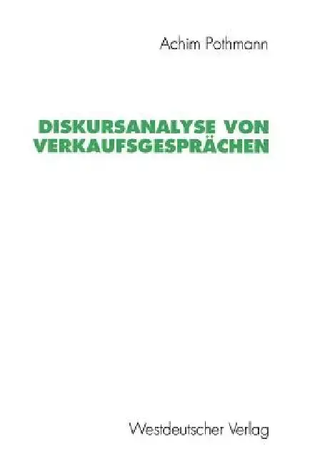 Cover of Diskursanalyse Von Verkaufsgesprächen