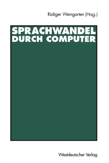Cover of Sprachwandel Durch Computer