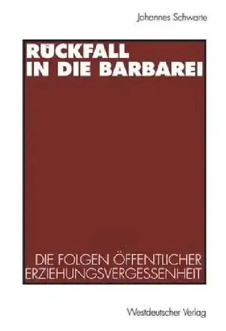 Cover of Rückfall in Die Barbarei