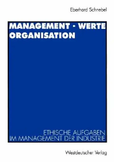 Cover of Management - Werte Organisation