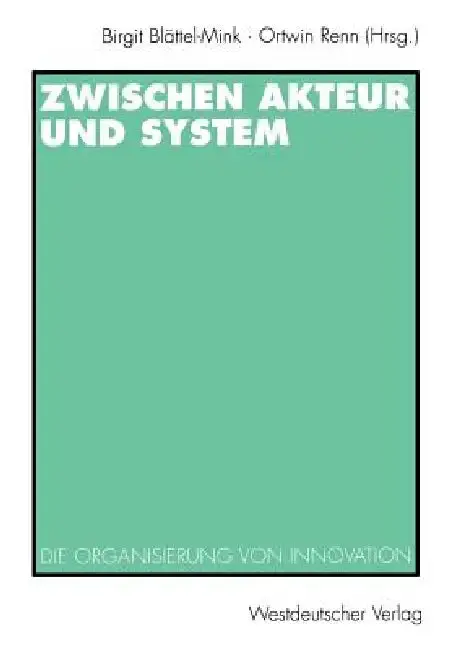 Cover of Zwischen Akteur Und System