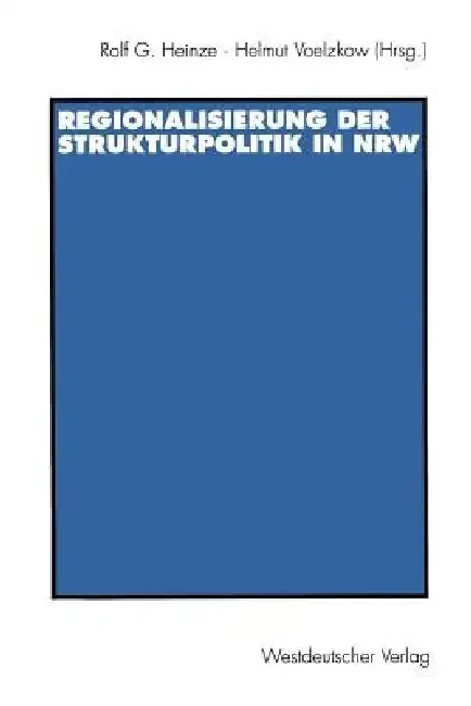 Cover of Regionalisierung Der Strukturpolitik in Nordrhein-Westfalen