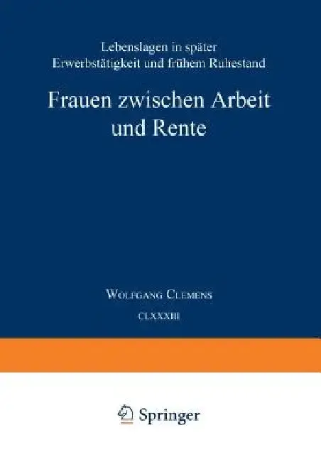 Cover of Frauen Zwischen Arbeit Und Rente