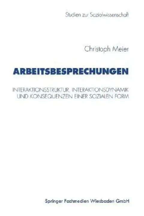 Cover of Arbeitsbesprechungen