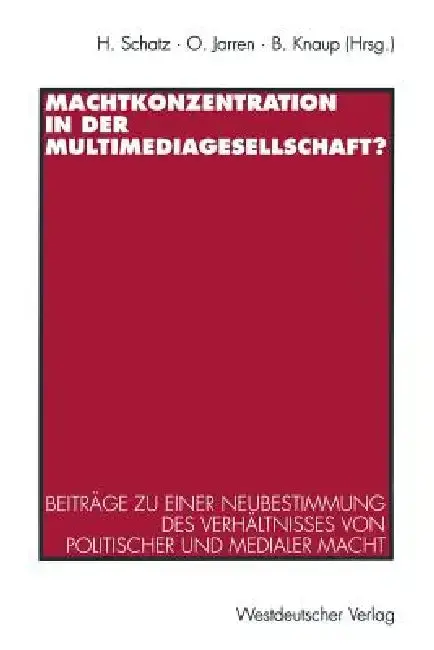 Cover of Machtkonzentration in Der Multimediagesellschaft?