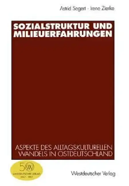 Cover of Sozialstruktur Und Milieuerfahrungen