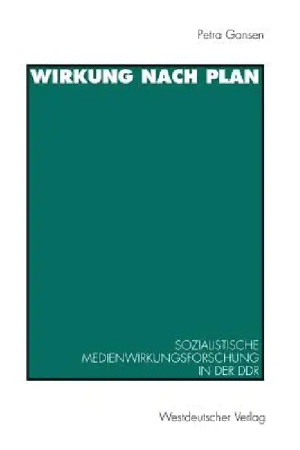 Cover of Wirkung Nach Plan