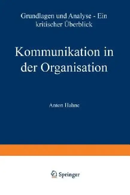 Cover of Kommunikation in Der Organisation