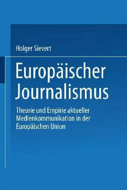 Cover of Europäischer Journalismus