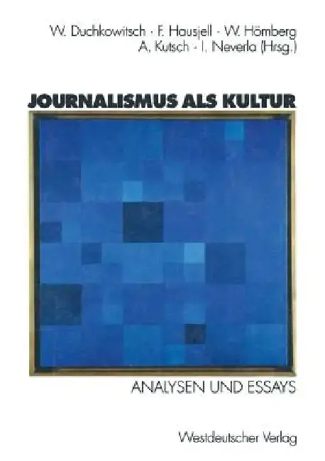 Cover of Journalismus ALS Kultur