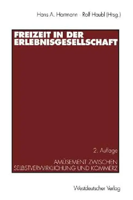 Cover of Freizeit in Der Erlebnisgesellschaft