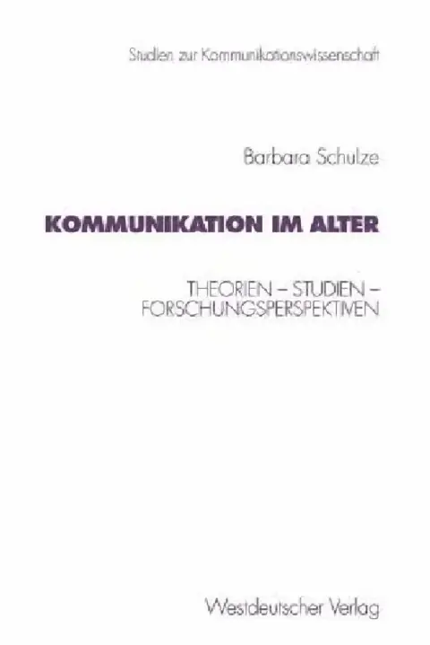 Cover of Kommunikation Im Alter
