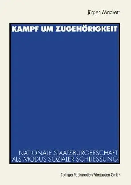 Cover of Kampf Um Zugehörigkeit
