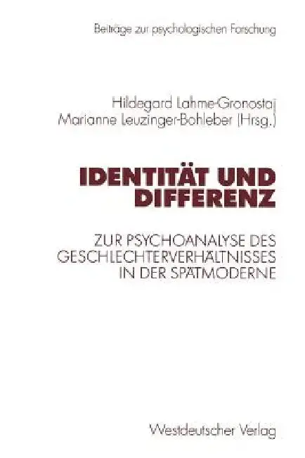 Cover of Identität Und Differenz