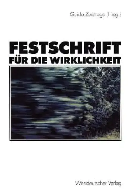 Cover of Festschrift Für Die Wirklichkeit