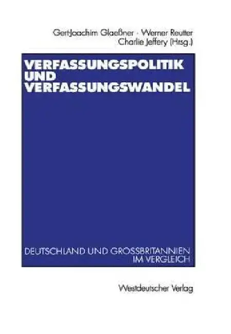 Cover of Verfassungspolitik Und Verfassungswandel
