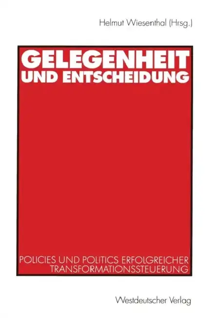 Cover of Gelegenheit Und Entscheidung