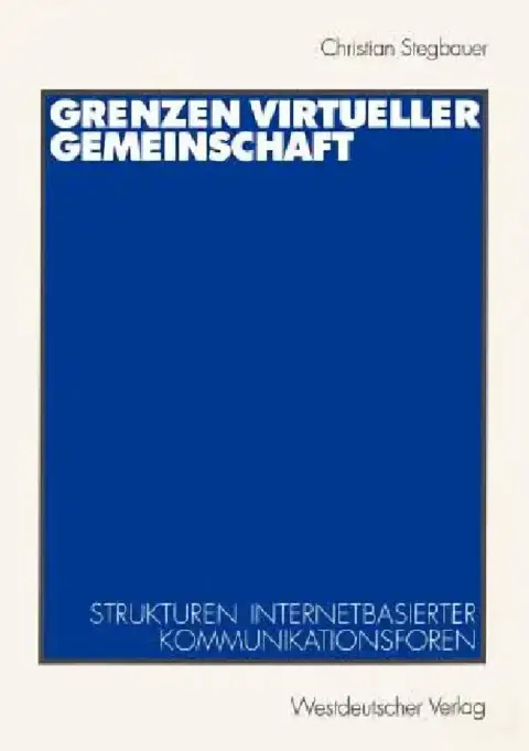 Cover of Grenzen Virtueller Gemeinschaft