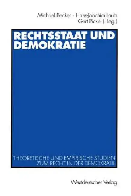 Cover of Rechtsstaat Und Demokratie