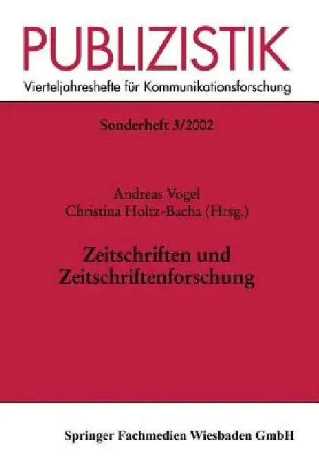 Cover of Zeitschriften Und Zeitschriftenforschung