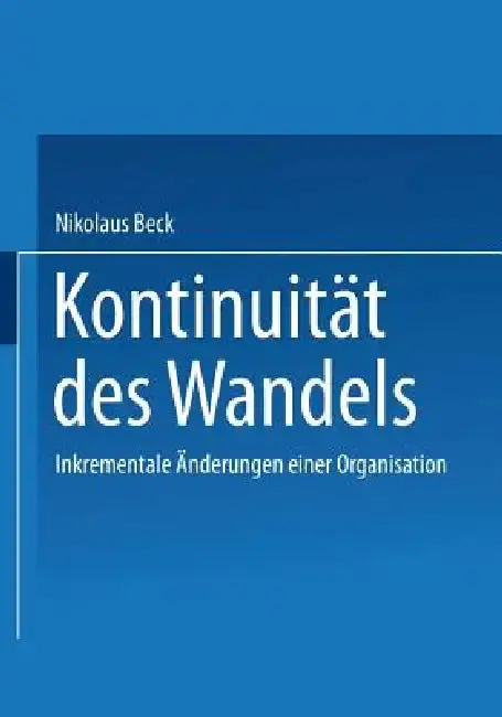 Cover of Kontinuität Des Wandels