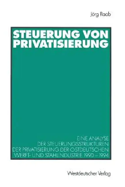 Cover of Steuerung Von Privatisierung