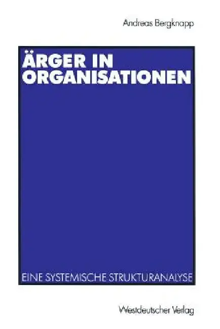 Cover of Ärger in Organisationen
