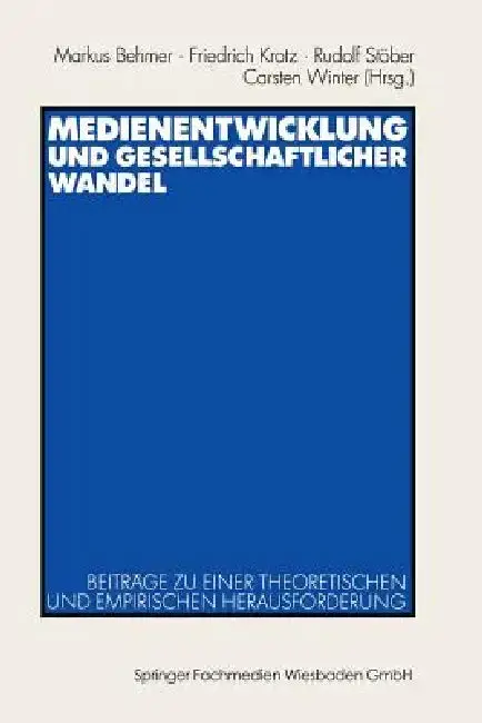 Cover of Medienentwicklung Und Gesellschaftlicher Wandel