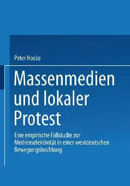 Cover of Massenmedien Und Lokaler Protest