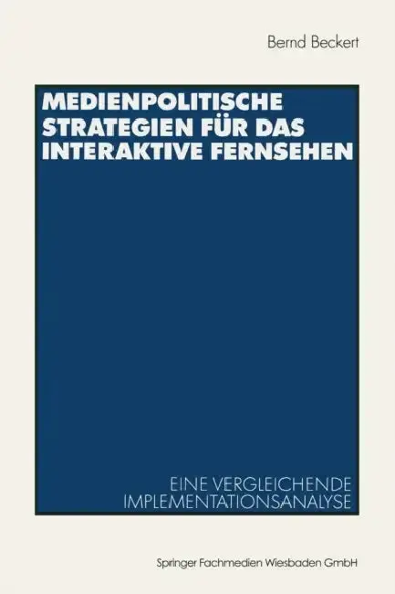 Cover of Medienpolitische Strategien Für Das Interaktive Fernsehen