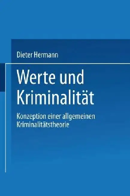 Cover of Werte Und Kriminalität