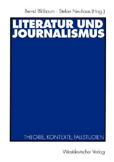 Cover of Literatur Und Journalismus