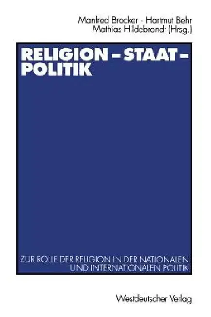 Cover of Religion -- Staat -- Politik