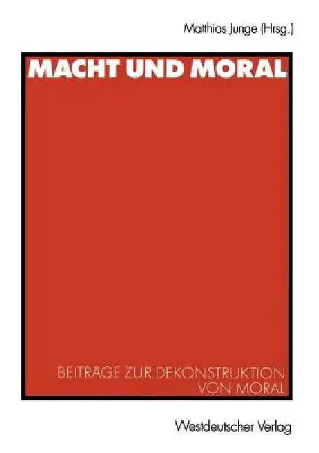 Cover of Macht Und Moral