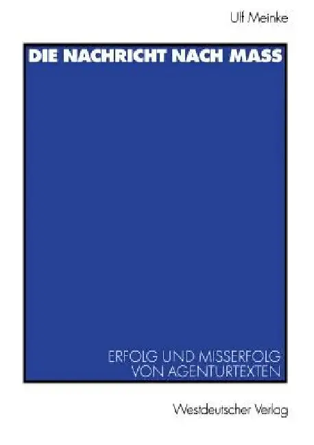Cover of Die Nachricht Nach Maß