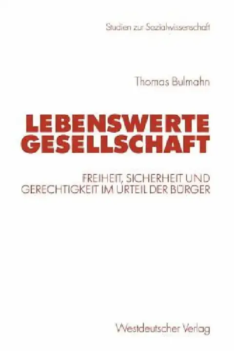 Cover of Lebenswerte Gesellschaft