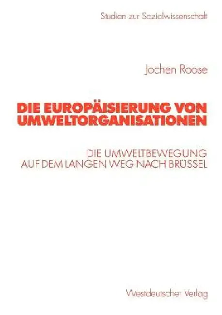 Cover of Die Europäisierung Von Umweltorganisationen
