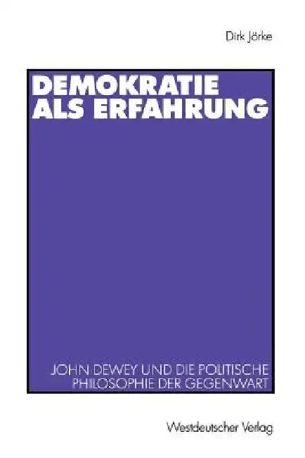 Cover of Demokratie ALS Erfahrung
