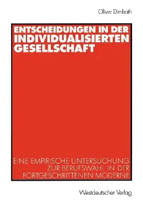 Cover of Entscheidungen in Der Individualisierten Gesellschaft