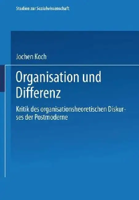 Cover of Organisation Und Differenz