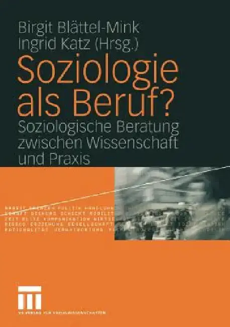 Cover of Soziologie ALS Beruf?