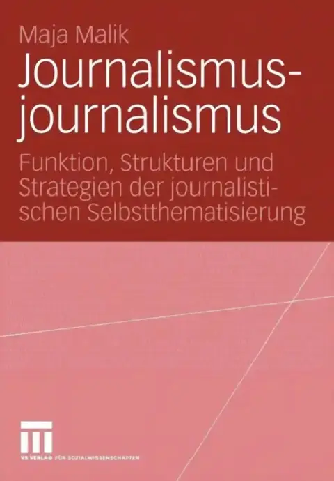 Cover of Journalismusjournalismus